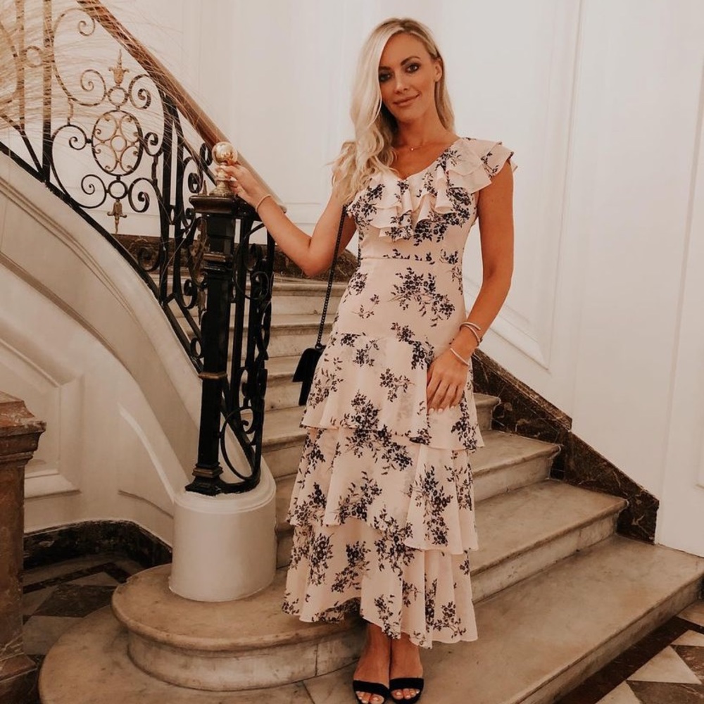 Floral tier maxi/midi dress